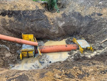 Reparação do Emissário da Lage sob condições climáticas extremas 