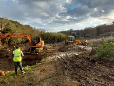 Reparação do Emissário da Lage sob condições climáticas extremas 