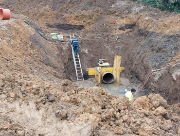 Reparação do Emissário da Lage sob condições climáticas extremas 