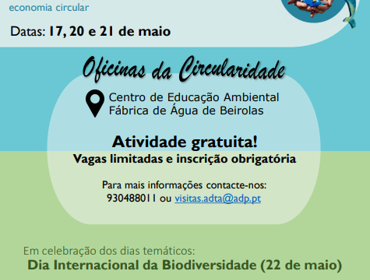 Oficinas da Circularidade são o mote para assinalar os próximos dias temáticos na Tejo Atlântico