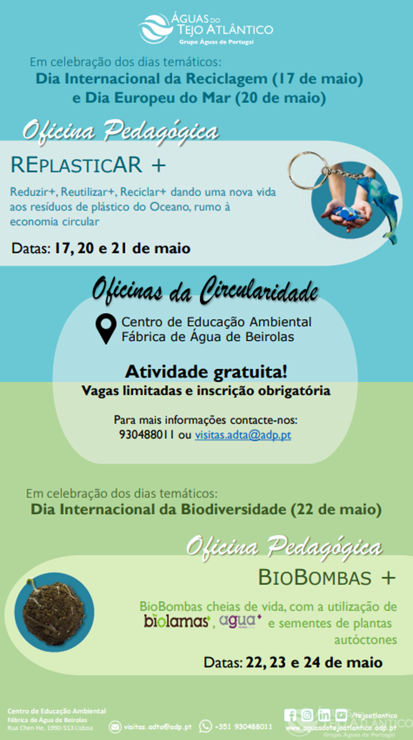 Oficinas da Circularidade são o mote para assinalar os próximos dias temáticos na Tejo Atlântico