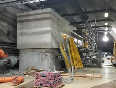 Obra de remodelação na Fábrica de Água da Guia 