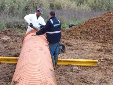 Reparação do Emissário da Lage sob condições climáticas extremas 