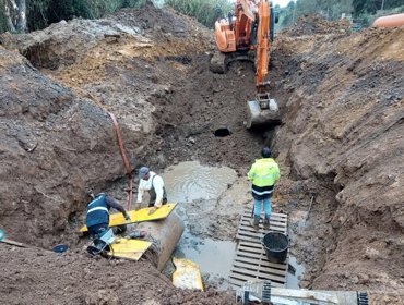 Reparação do Emissário da Lage sob condições climáticas extremas 