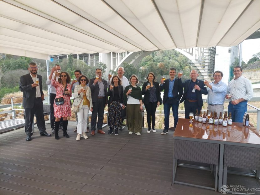 Board do Water Europe vista Fábrica de Água de Alcântara