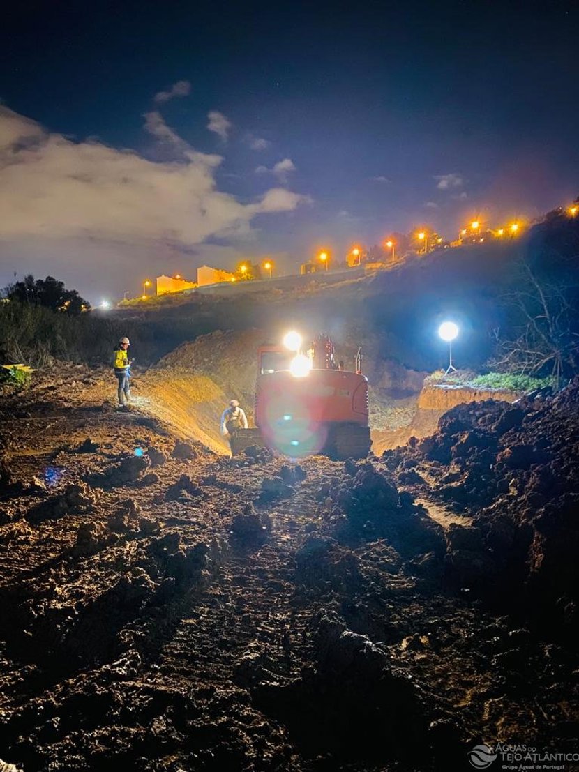 Reparação do Emissário da Lage sob condições climáticas extremas